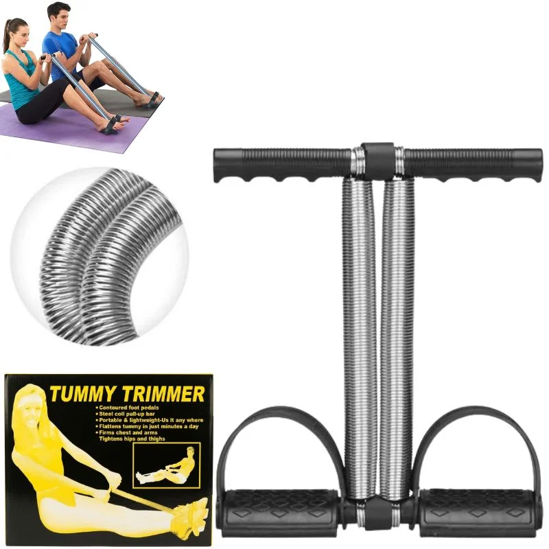 Double Spring Tummy Trimmer - Abdominal Resistance Trainer & Full Body Home Gym Workout Equipment